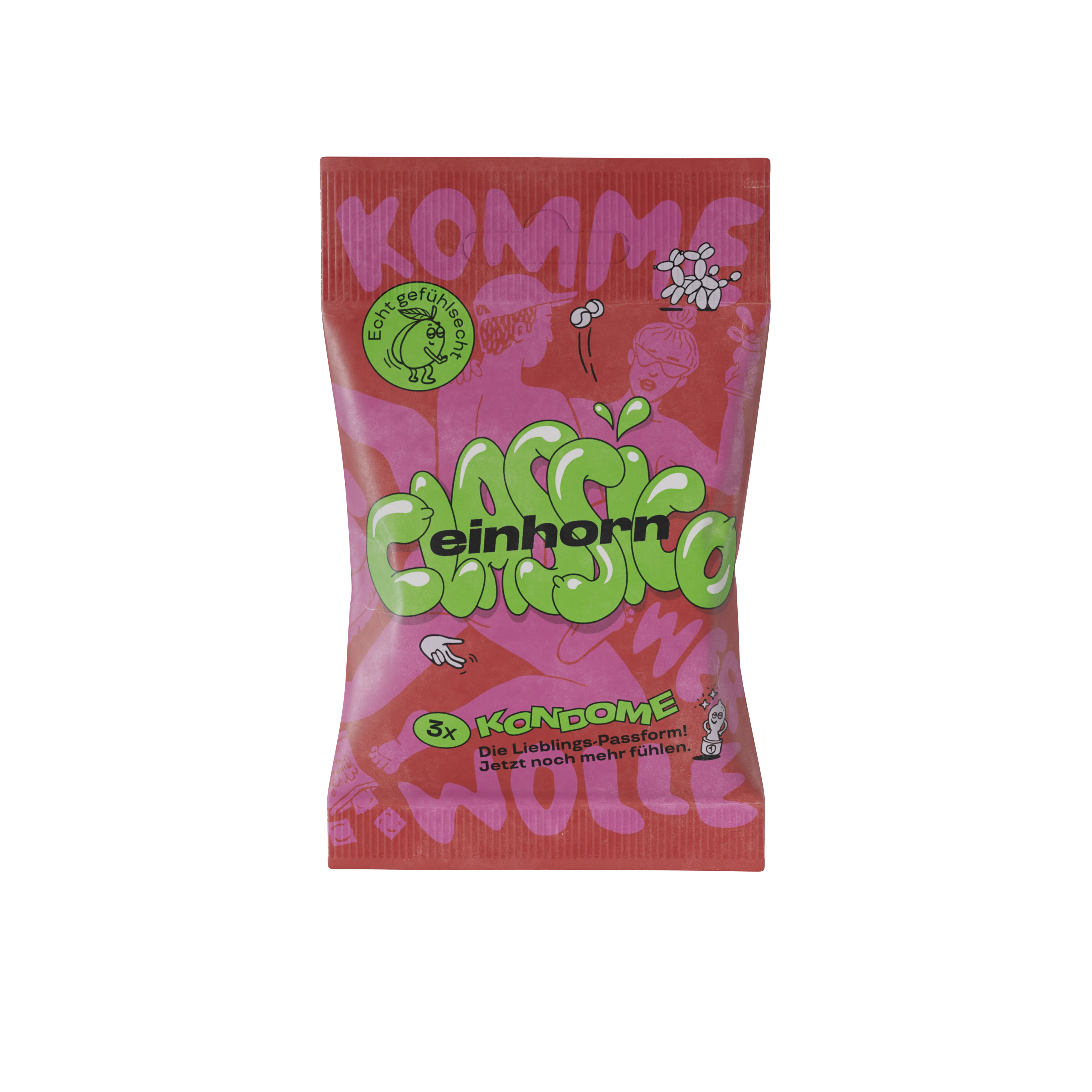 Einhorn Kondomer Classic 3 stk. - veganske, uden parfume