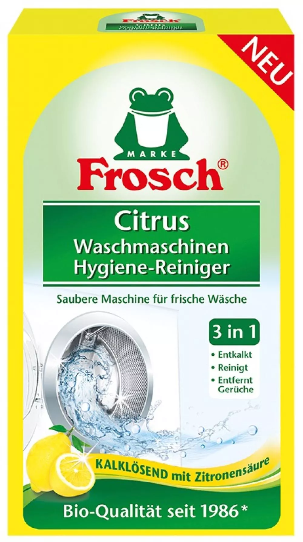 Frosch EKO hygiejnisk vaskemaskine-rengøringsmiddel Citron (250g)