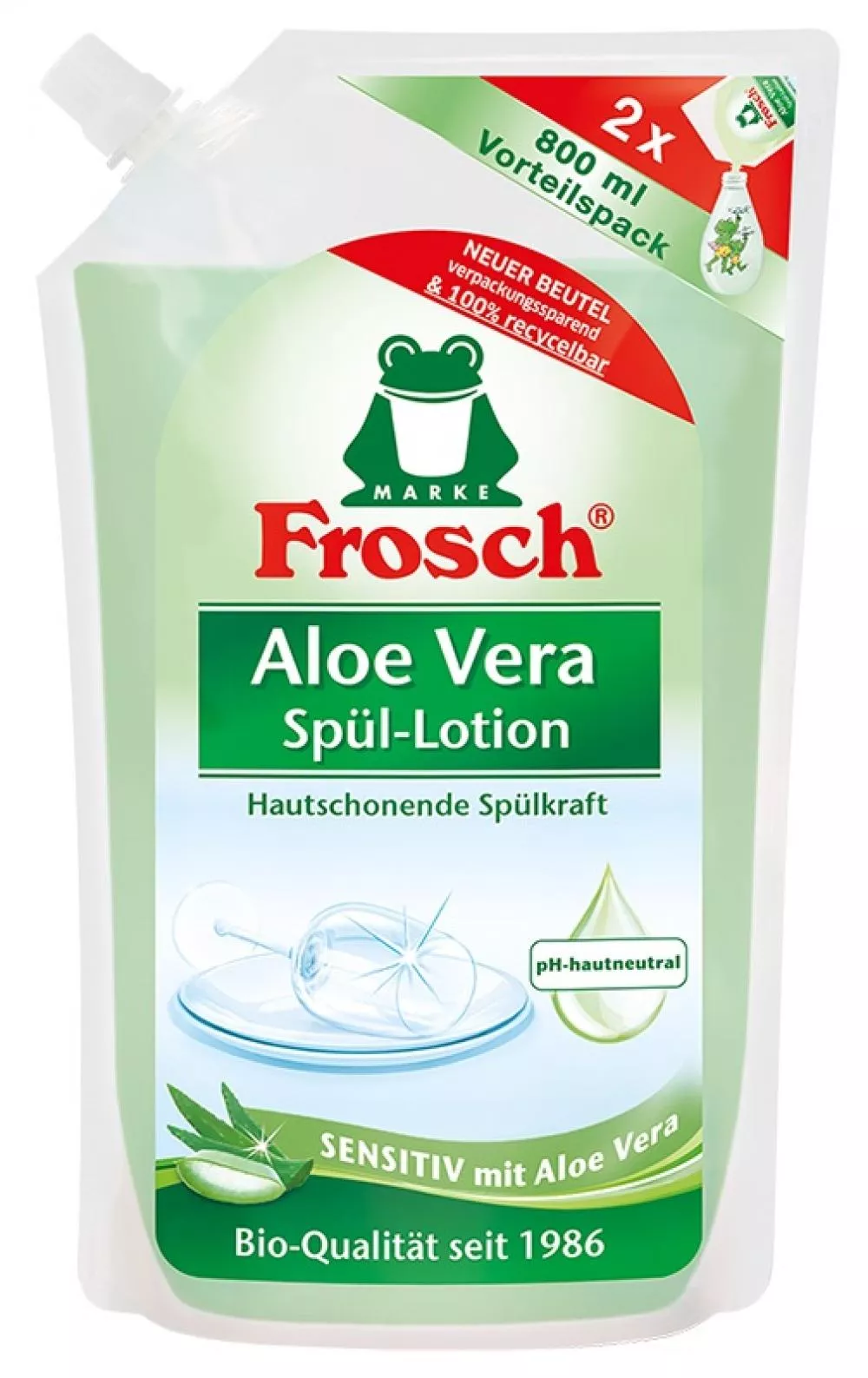 Frosch EKO Opvaskemiddel Aloe vera - reservepatron (800 ml)