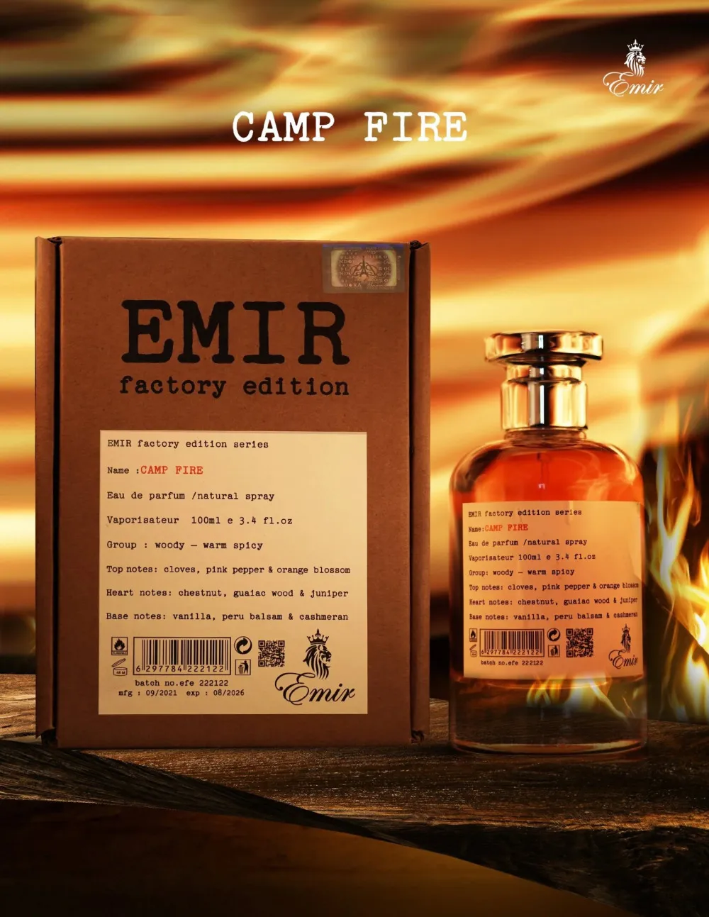 Factory Edition Camp Fire parfumeret vand unisex 100 ml