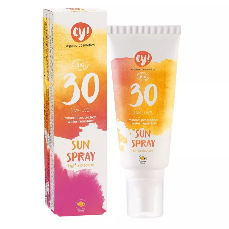 Ey! Spray solcreme SPF 30 BIO (100 ml) - 100% naturlig, med mineralpigmenter
