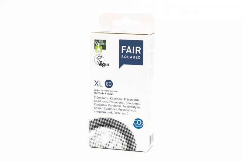 Fair Squared Kondom XL 60 (8 stk.) - vegansk og fair trade
