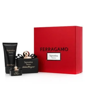 Salvatore Ferragamo Signorina Misteriosa 100 ml + EDP MINI 5 ml + BL parfumevand til kvinder