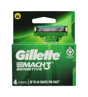 Gillette Mach3 Sensitive barberblade 4 stk til mænd