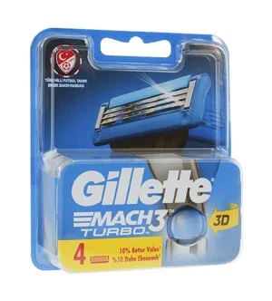 Gillette Mach3 Turbo barberblade 4 stk. til mænd