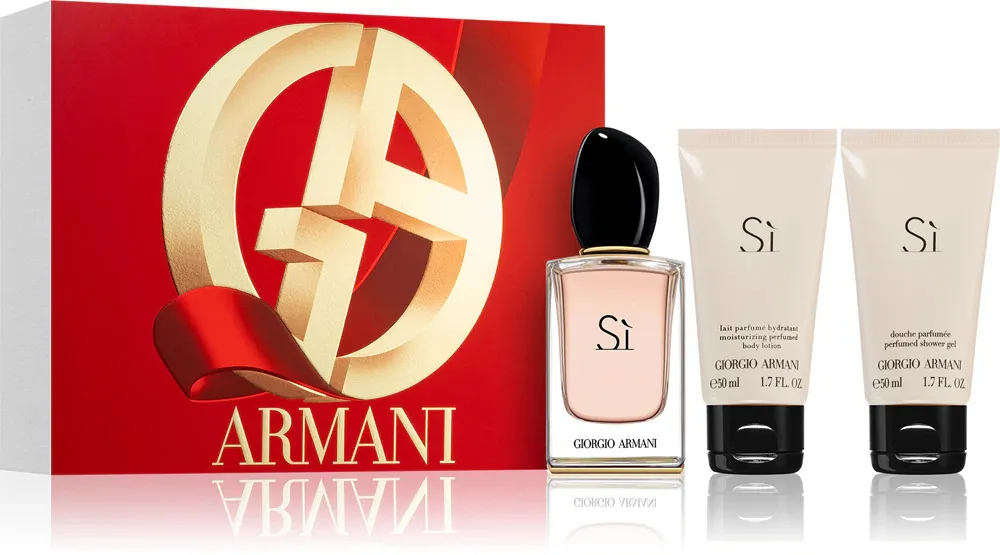 Sì gavesæt til kvinder parfumeret vand 50 ml + brusegel 50 ml + bodylotion 50 ml 50 ml + sprchový gel 50 ml + tělové mléko 50 ml