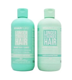 Hairburst Longer Stronger Hair Oily Scalp & Roots sæt til fedtet hår shampoo 350 ml + balsam