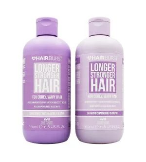 Hairburst Longer Stronger Hair Curly sæt til krøllet hår shampoo 350 ml + balsam