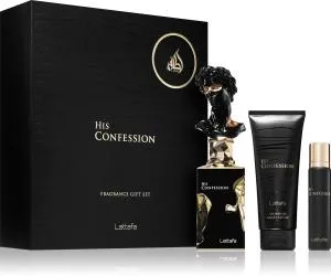 Lattafa His Confession 100 ml + EDP MINI 12 ml + SG Eau de Parfum til mænd