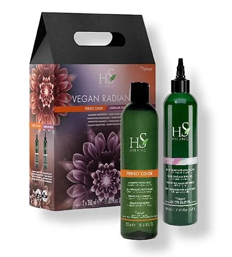 Vegan Radiance Color Care sæt Protective Shampoo 350 ml + Lamellar Bond Leave-In Treatment