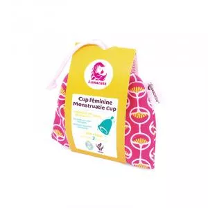 Lamazuna Hygiejnisk menstruationskop, størrelse 1, lyserødt etui