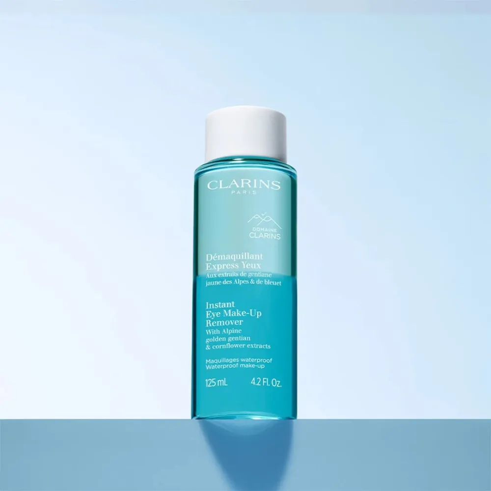 Øjeblikkelig øjenmakeupfjerner med ekstrakter af gul alpe-ensian og kornblomst 125 ml