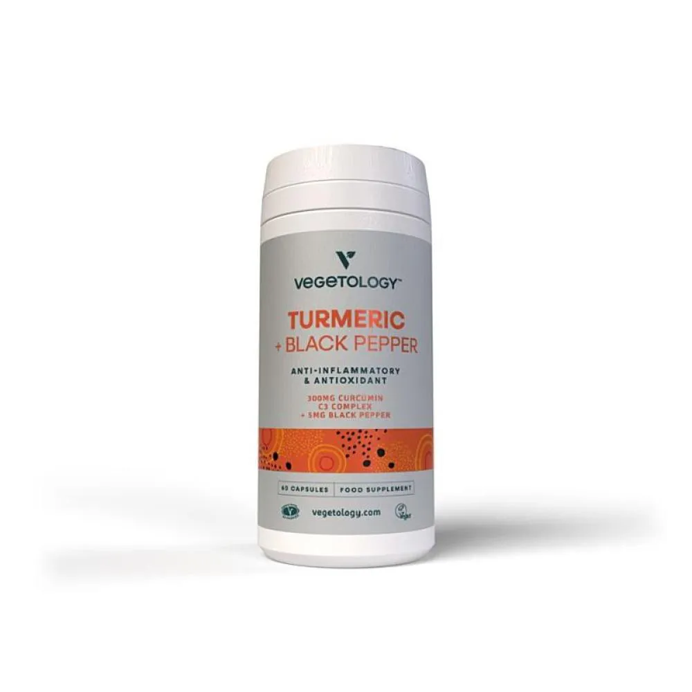 Vegetology Curcumin og piperin, 60 kapsler