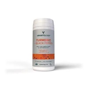 Vegetology Curcumin og piperin, 60 kapsler
