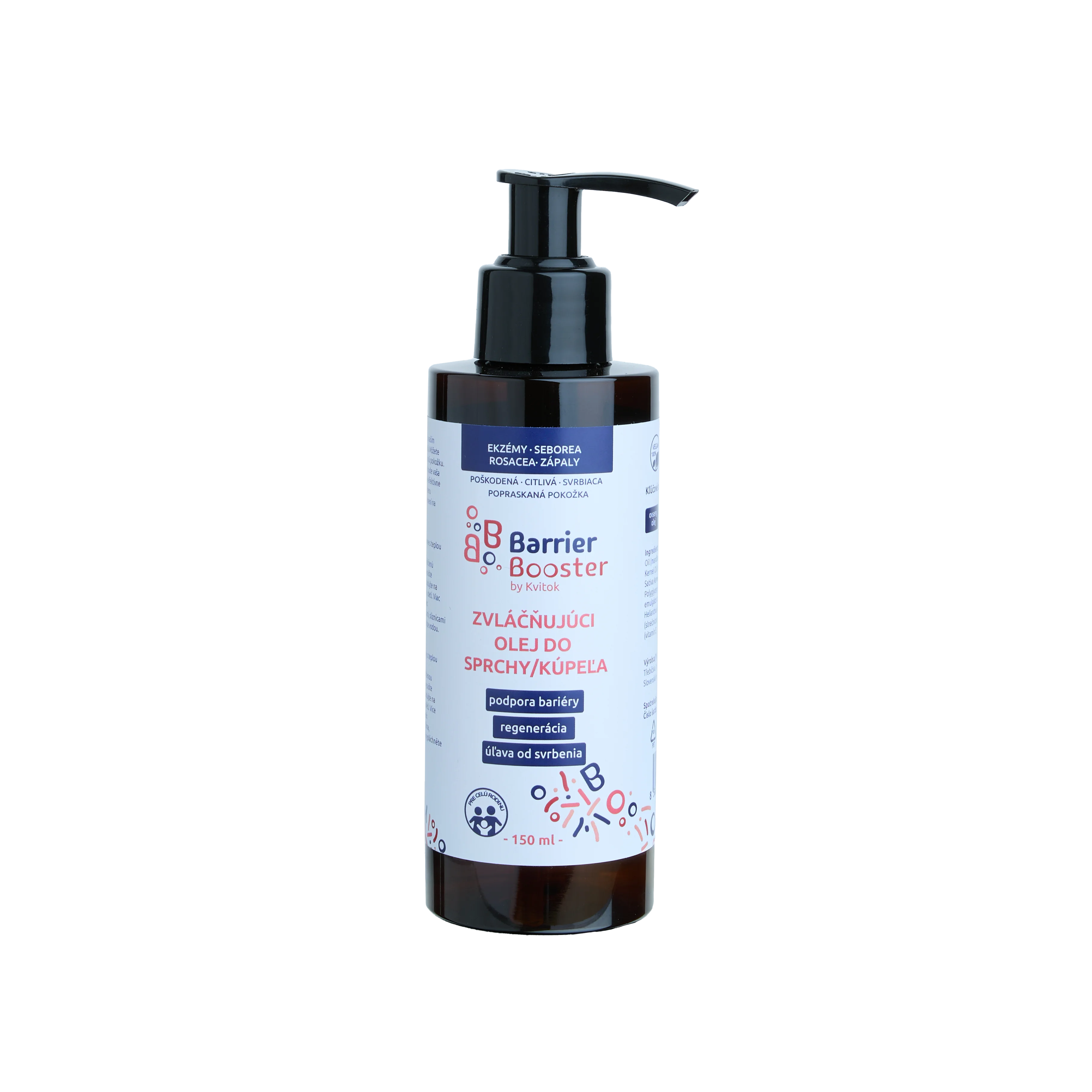 Kvitok Barrier Booster Blødgørende bruse- og badeolie (150 ml) - til silkeblød hud