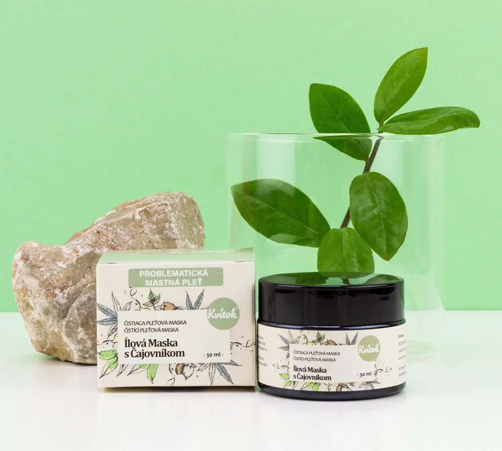 Kvitok Rengøringsmaske med tea tree BIO (30 ml) - til problematisk hud