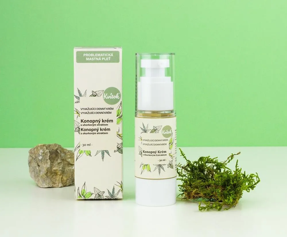 Kvitok Dagcreme til fedtet hud (30 ml) - med agurkeekstrakt