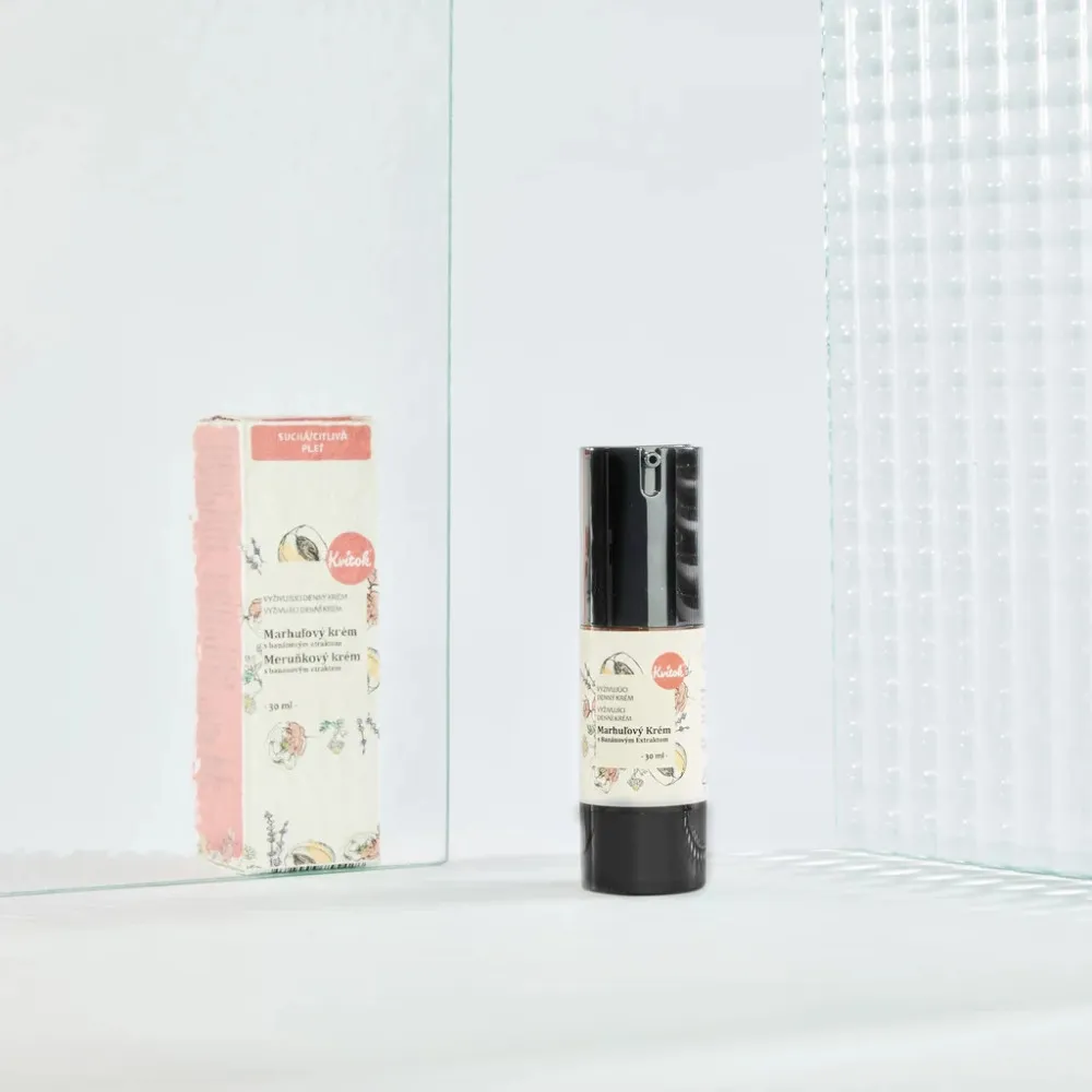 Kvitok Abrikos dagcreme til følsom hud (30 ml) - lindrer irritation og rødme