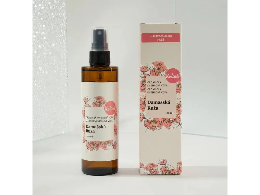 Kvitok Rose of Damascus BIO blomstervand (100 ml) - universel brug