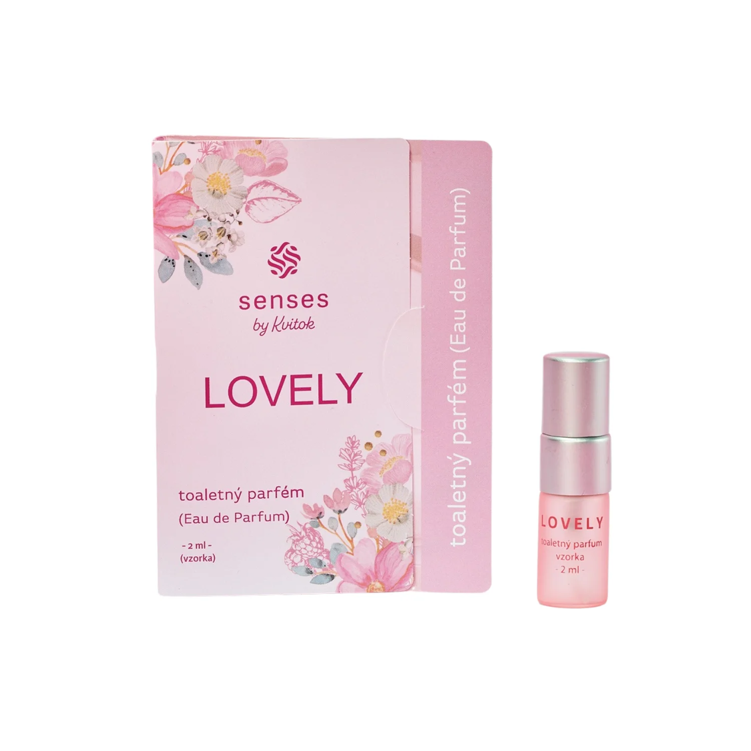 Kvitok Senses Eau de Toilette Lovely - prøve (2 ml) - med duft af rose, vanilje og citrus