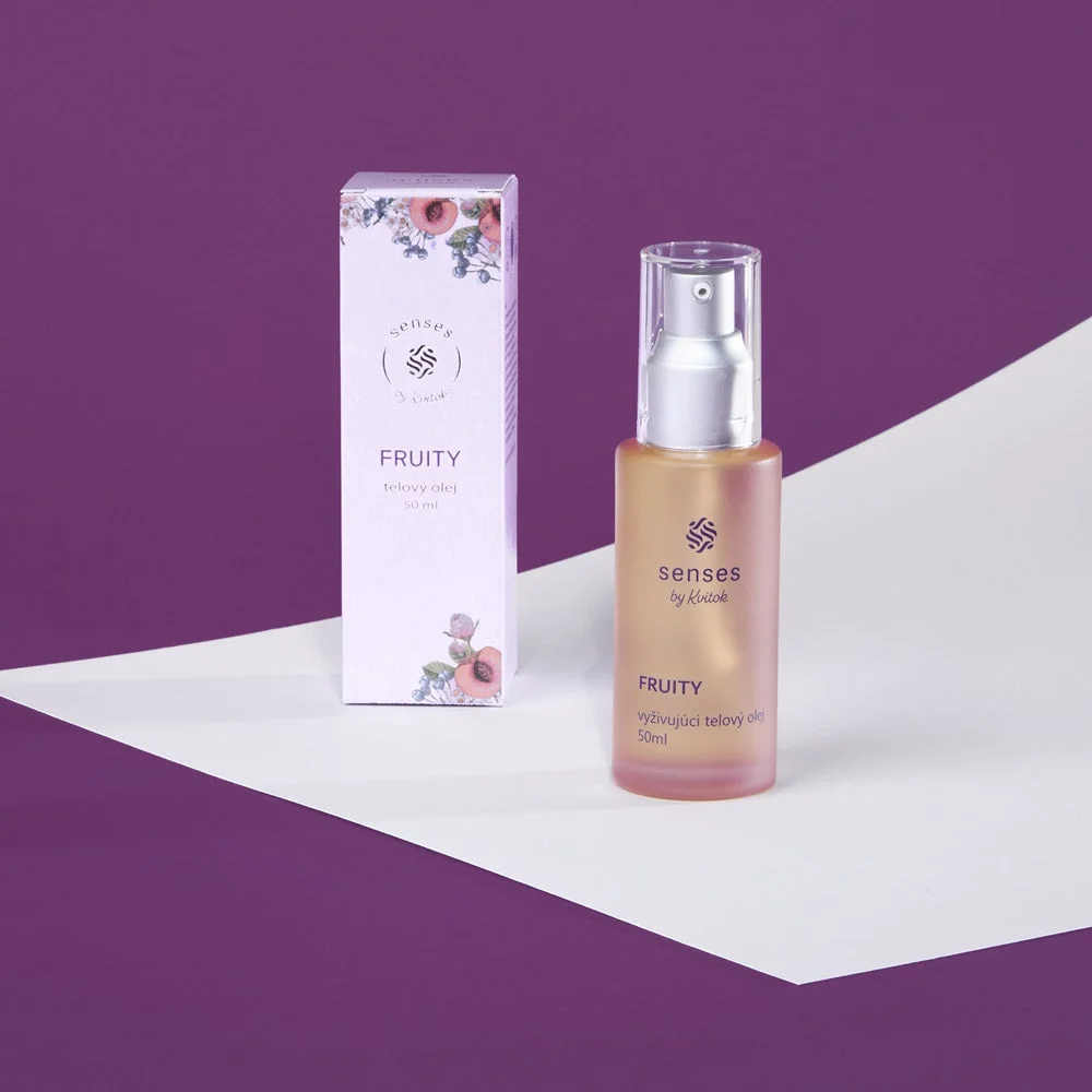Kvitok Senses Nærende kropsolie Fruity (50 ml) - med duft af hindbær, ribs og vanilje