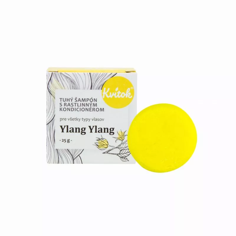 Kvitok Stiff shampoo med balsam til let hår Ylang Ylang (25 g) - skummer smukt