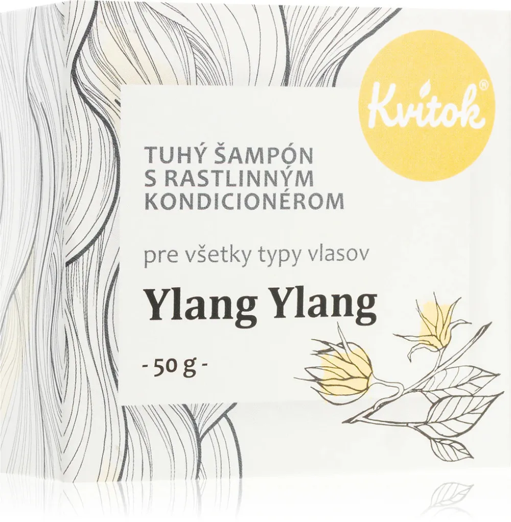 Kvitok Stiv shampoo med balsam til let hår Ylang Ylang XXL (50 g) - skummer smukt