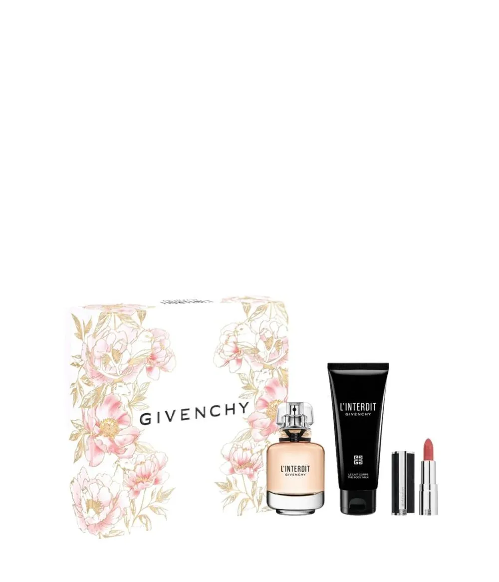 L'Interdit + bodylotion 75 ml + læbestift 1,5 g Eau de Parfum til kvinder 50 ml