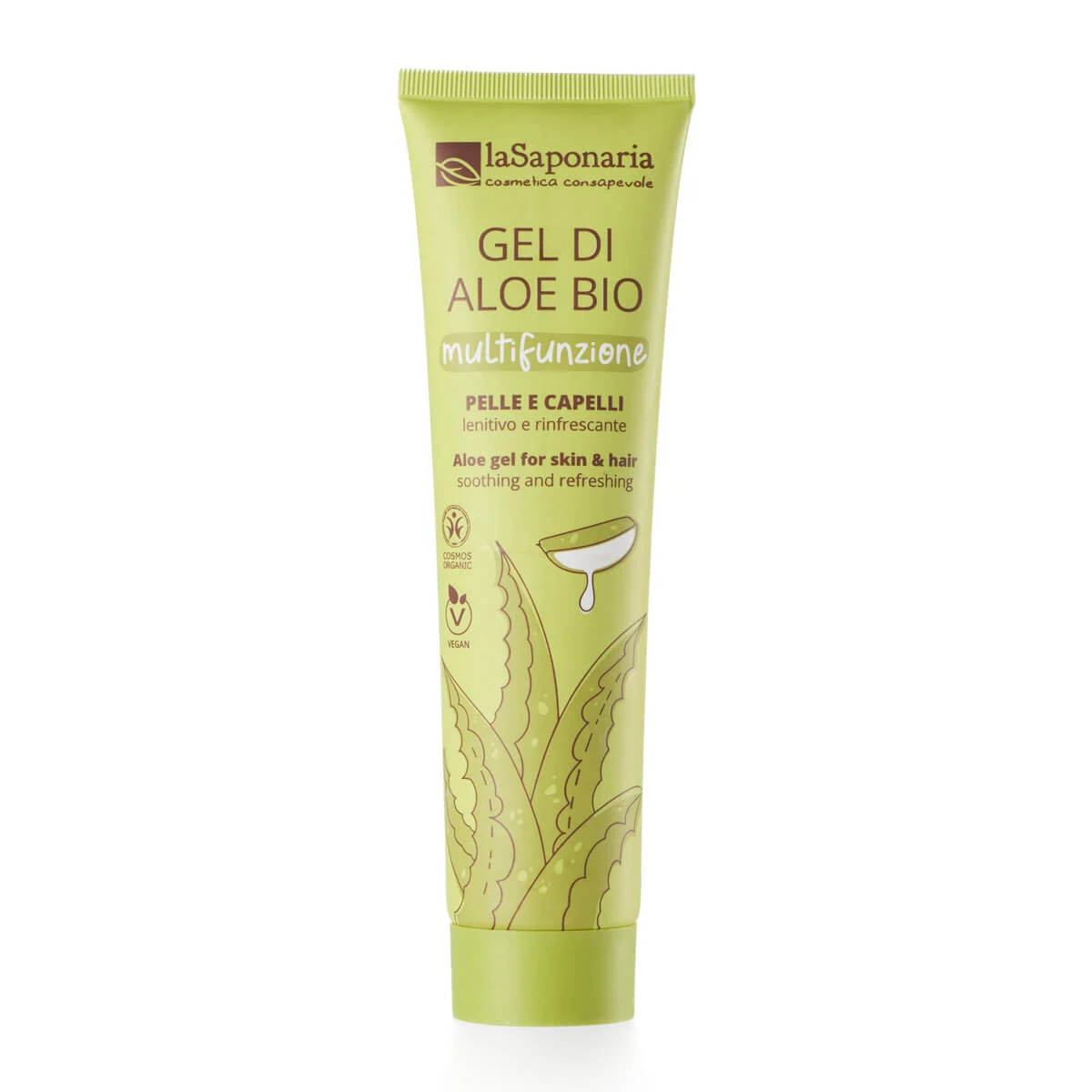 laSaponaria Aloe vera-gel til krop og hår BIO (150 ml) - en alsidig hjælper