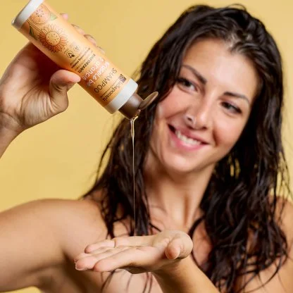 laSaponaria Økologisk shampoo med solsikke og sød appelsin 30 ml