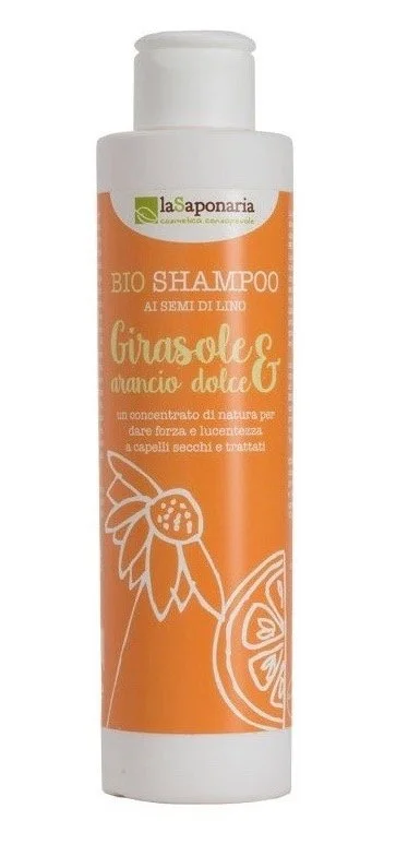 laSaponaria Økologisk shampoo med solsikke og sød appelsin 30 ml