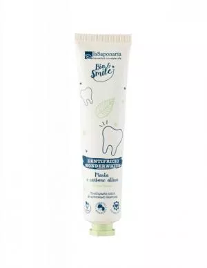 laSaponaria Whitening tandpasta WonderWhite - mint og aktivt kul BIO (75 ml)