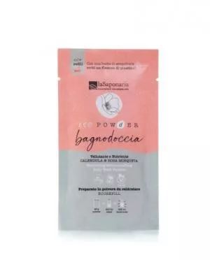 laSaponaria Skånsomt plejende shower gel-pulver - morgenfrue og hyben (25 g)