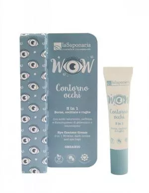 laSaponaria Eye Contouring Cream 3 in 1 BIO (15 ml) - til rynker, rander og poser under øjnene
