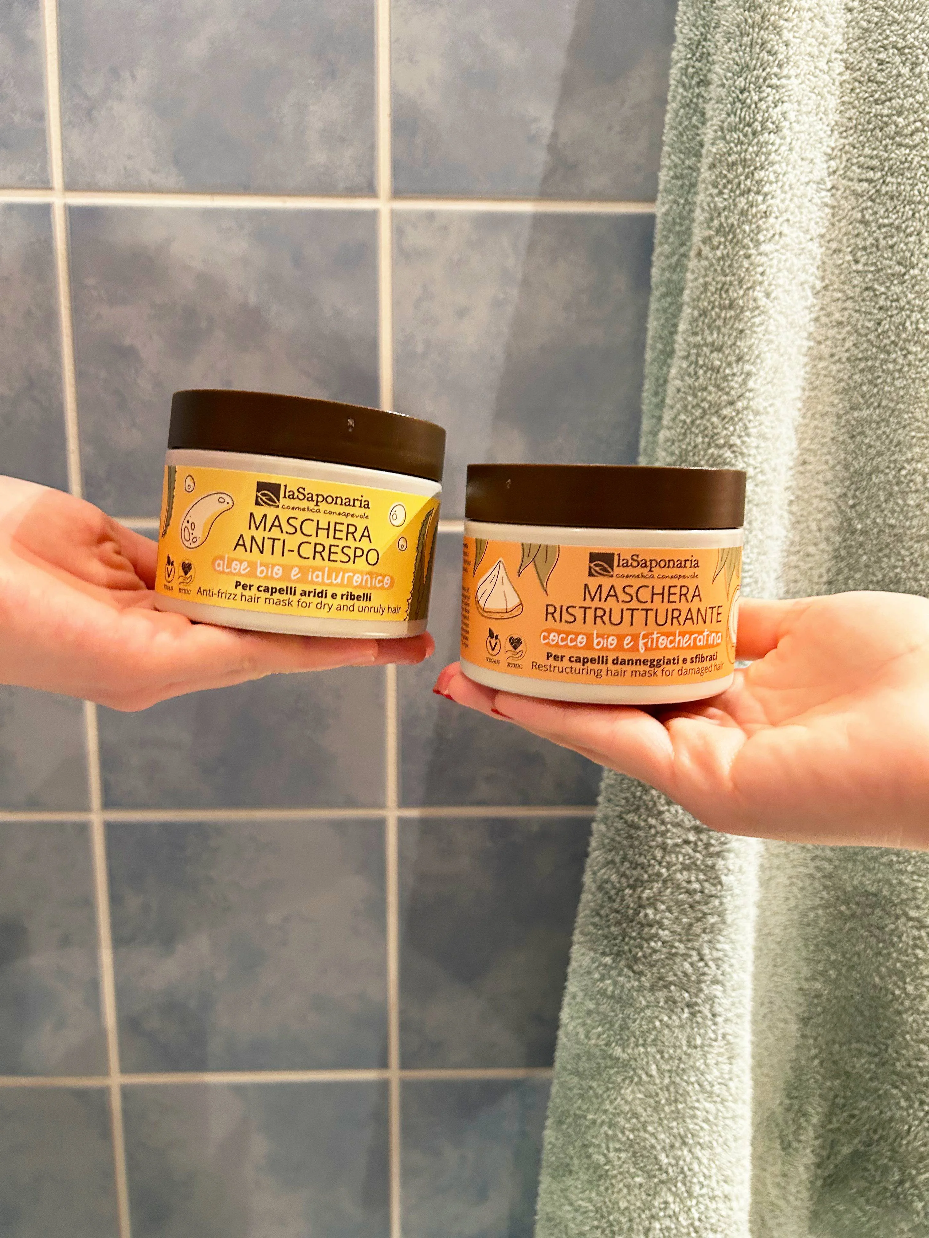 laSaponaria Hårmaske mod kruset hår med aloe vera og hyaluronsyre (200 ml) - hjælp til udtørret hår