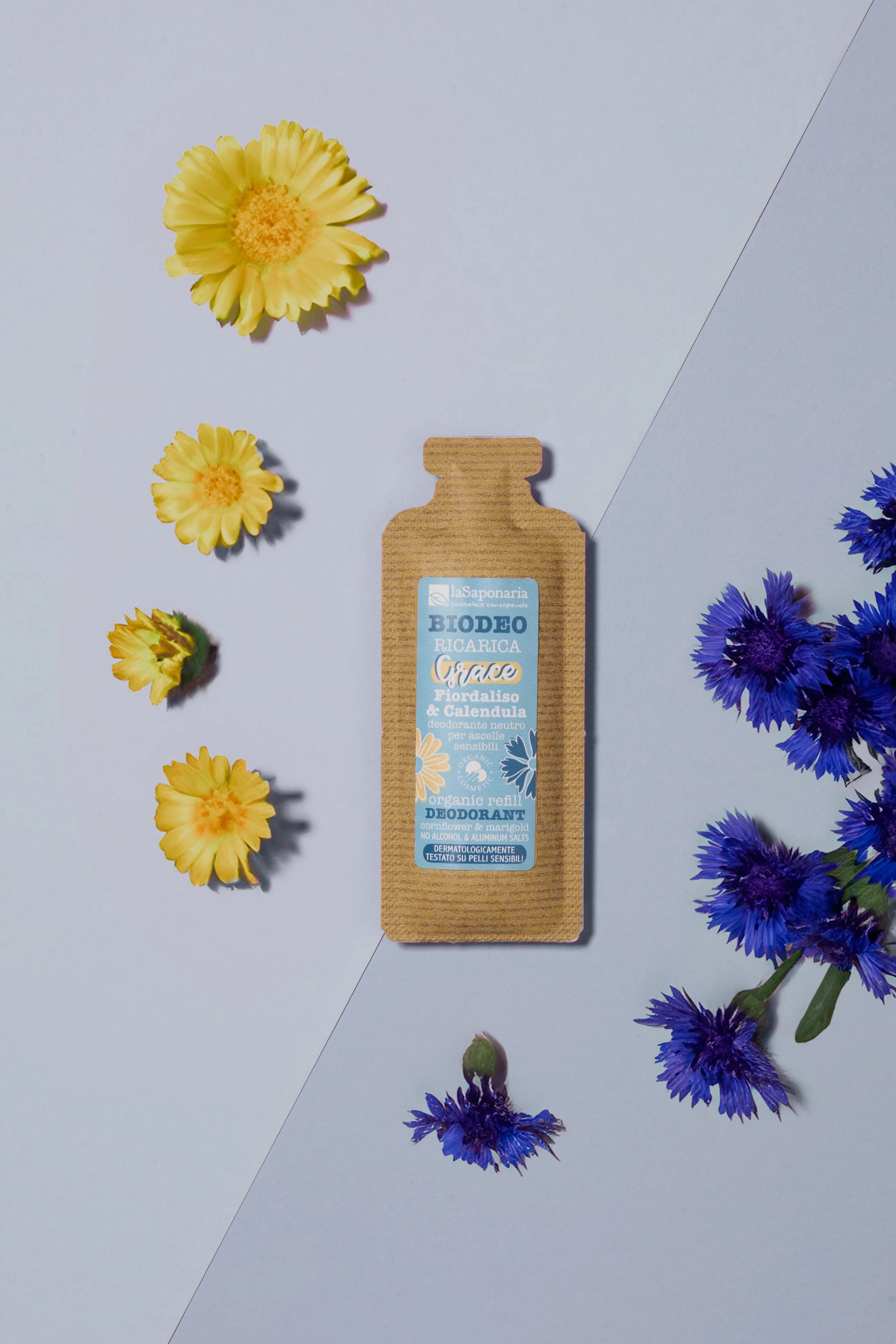 laSaponaria Refill til Grace roll-on deodorant - duftfri økologisk (40 ml) - til sensitiv hud