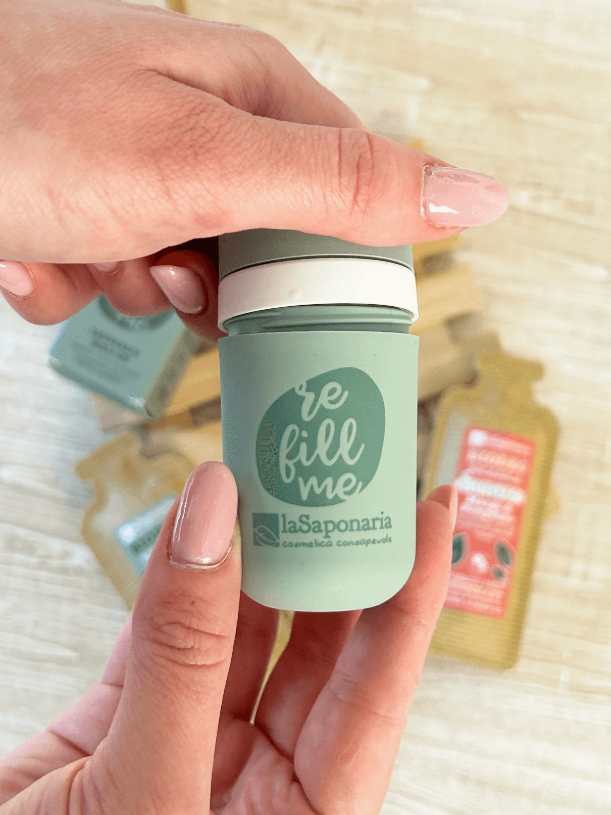 laSaponaria Refill til Grace roll-on deodorant - duftfri økologisk (40 ml) - til sensitiv hud