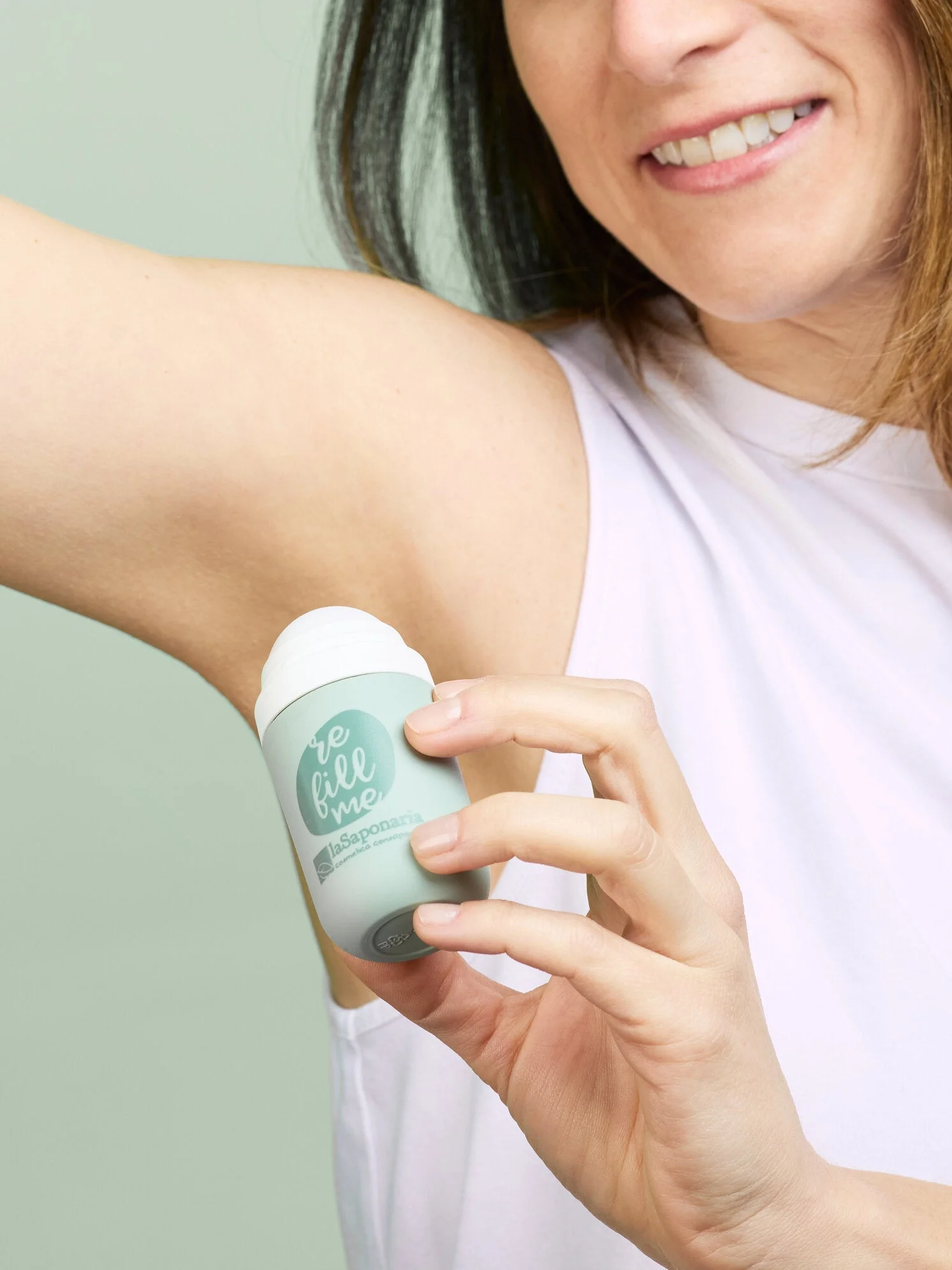 laSaponaria Refill til Sunrise roll-on-deodorant - Mango & grapefrugt økologisk (40 ml) - tropisk duft