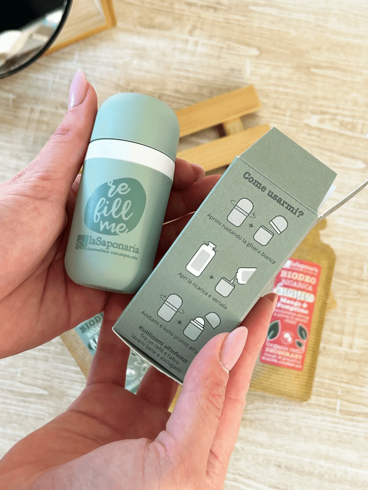 laSaponaria Refill til Sunrise roll-on-deodorant - Mango & grapefrugt økologisk (40 ml) - tropisk duft