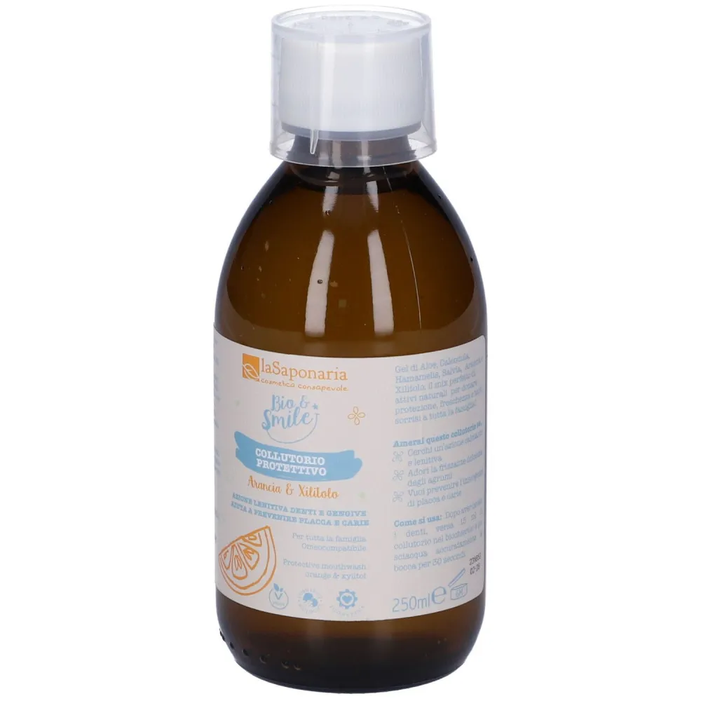 laSaponaria Beskyttende mundskyl med appelsin og xylitol BIO (250 ml)