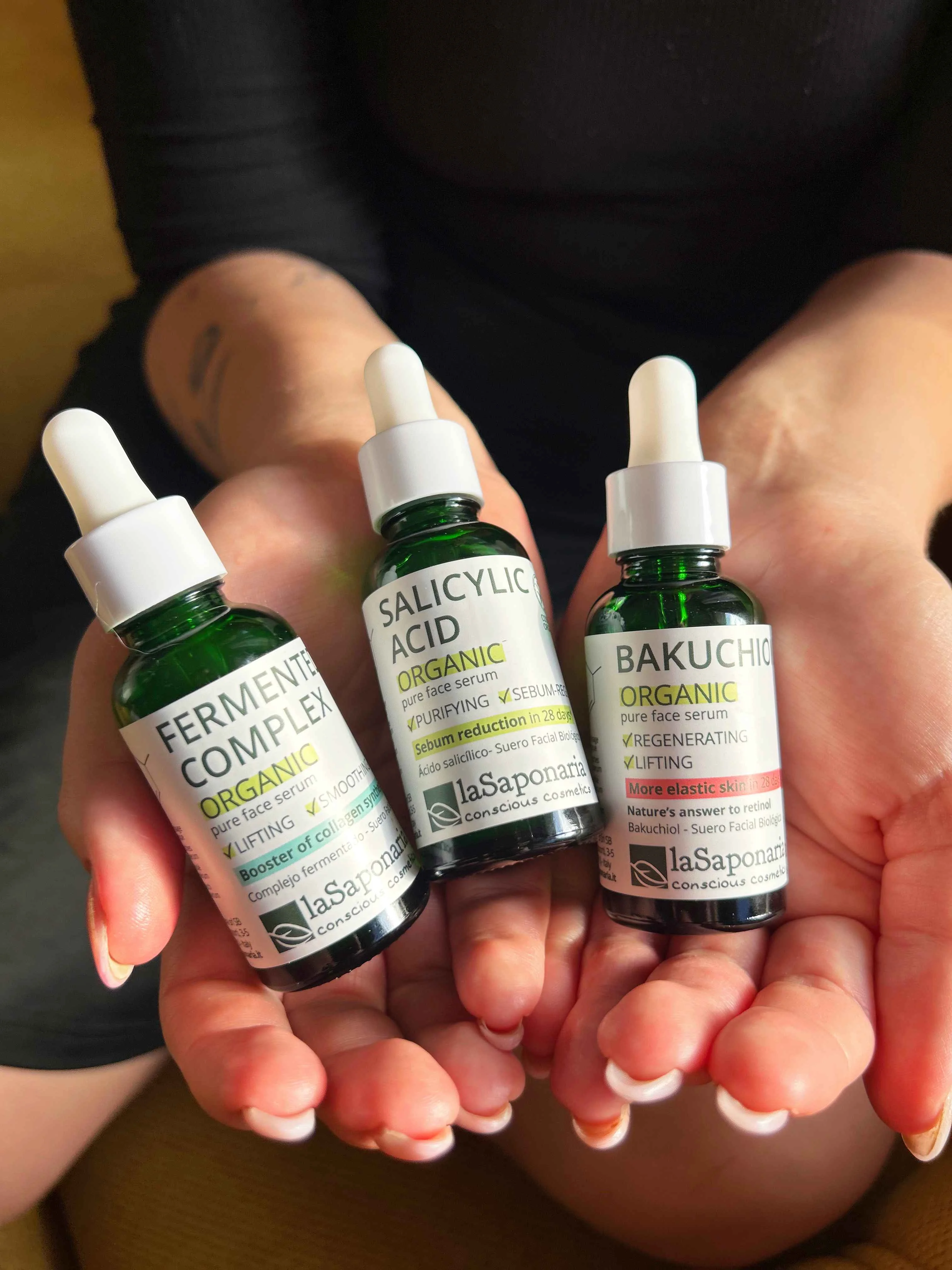 laSaponaria Ansigtsserum - Fermenteret BIO-kompleks (30 ml) - for mere spændstig, mere strålende og glattere hud