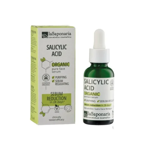 laSaponaria Ansigtsserum - Salicylsyre BIO (30 ml) - til hud med tendens til akne