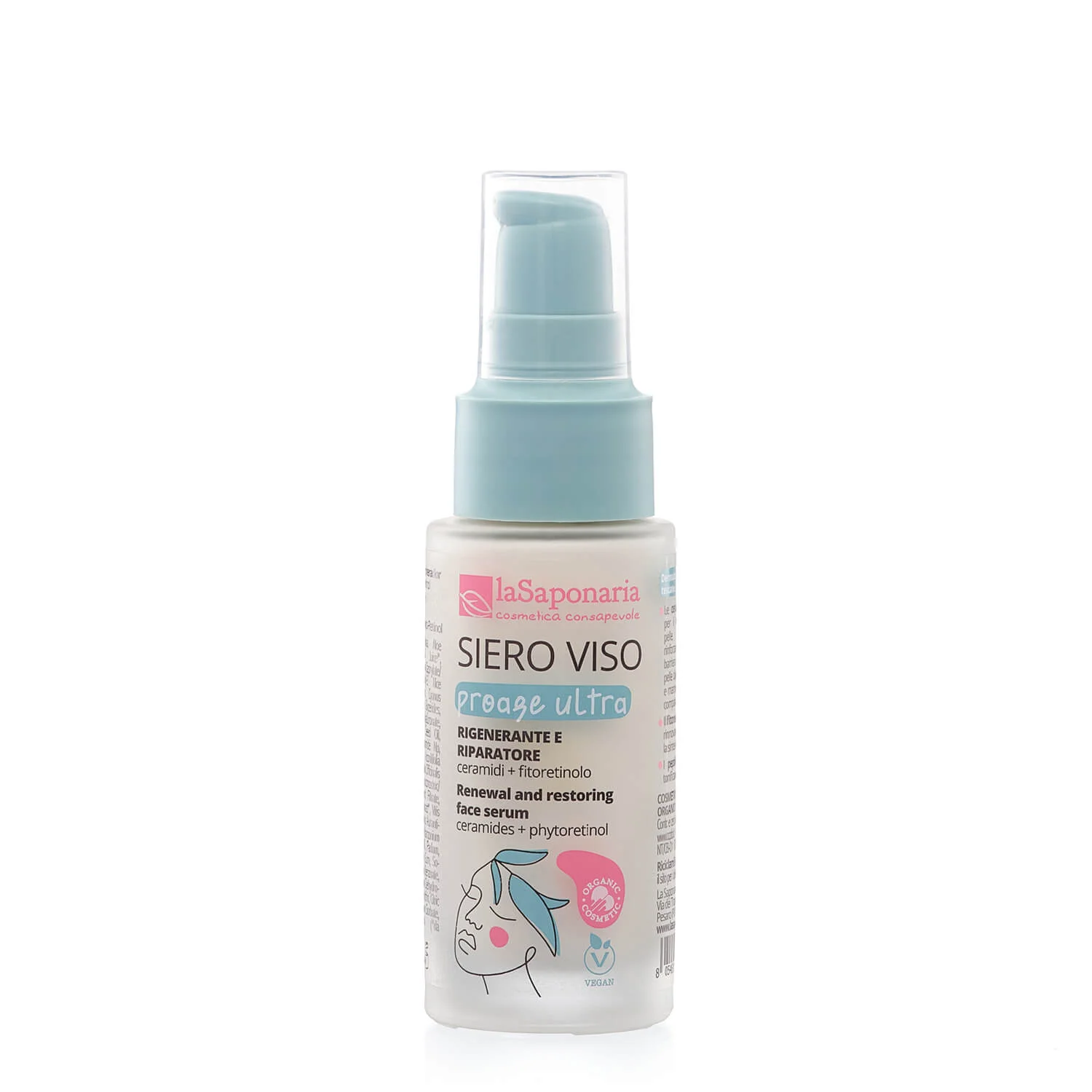 laSaponaria Ansigtsserum Proage Ultra til moden hud ØKO (30 ml) - med ceramider og fytoretinol