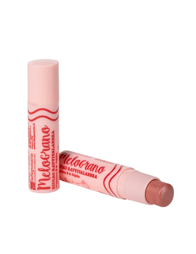 laSaponaria Biocao farvet læbepomade med økologisk granatæble (5,7 ml) - til en naturlig læbefarve