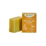 laSaponaria Økologisk fast olivensæbe - morgenfrue og havre (100 g) - velegnet til både krop og ansigt