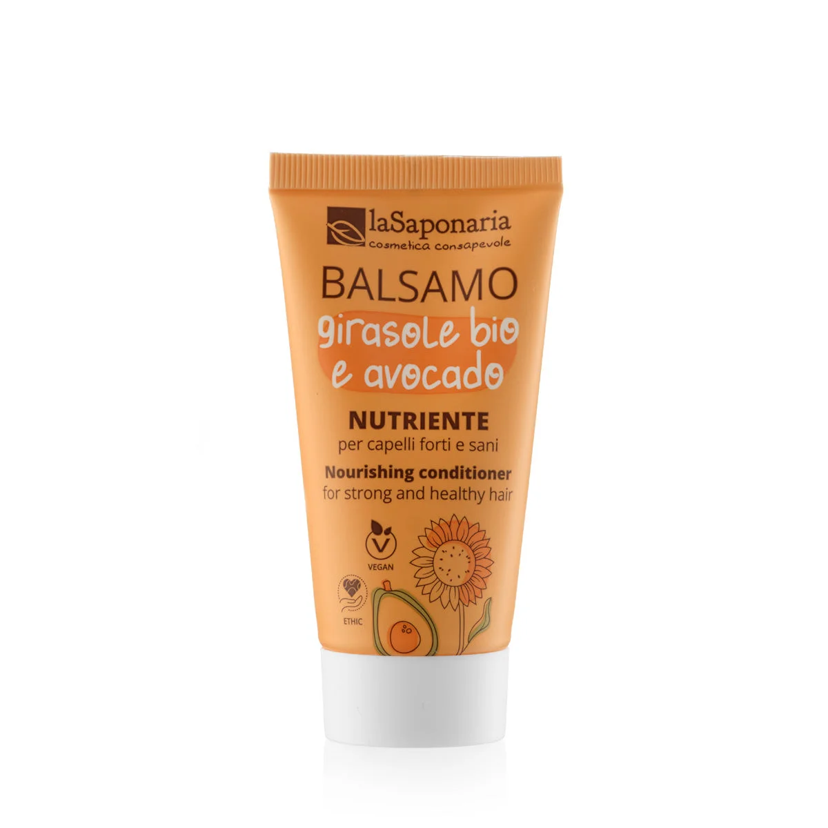 laSaponaria Nærende balsam med solsikke og avocado til tørt og skadet hår 30 ml