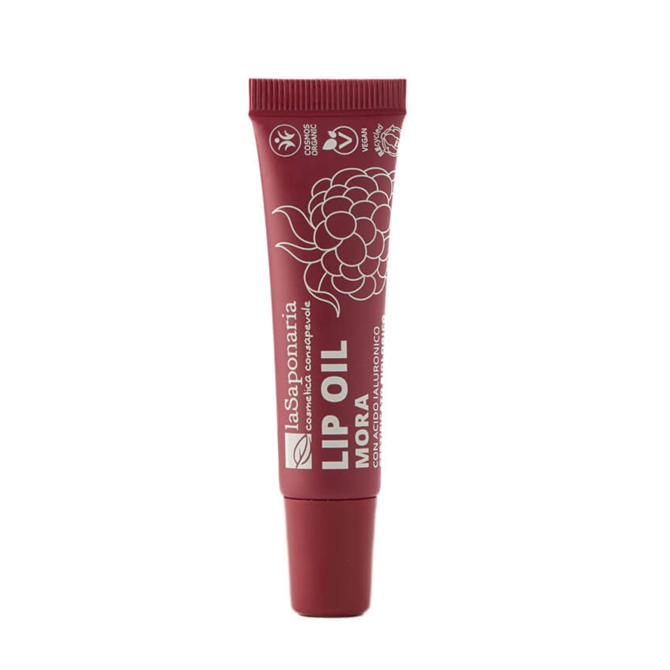 laSaponaria Nærende læbeolie med BIO-brombær - Intense Blackberry (12 ml) - til glansfulde og dybt nærede læber