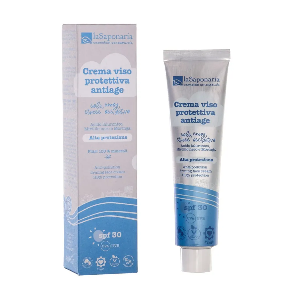 laSaponaria Opstrammende og beskyttende hudcreme SPF 30 BIO (40 ml)