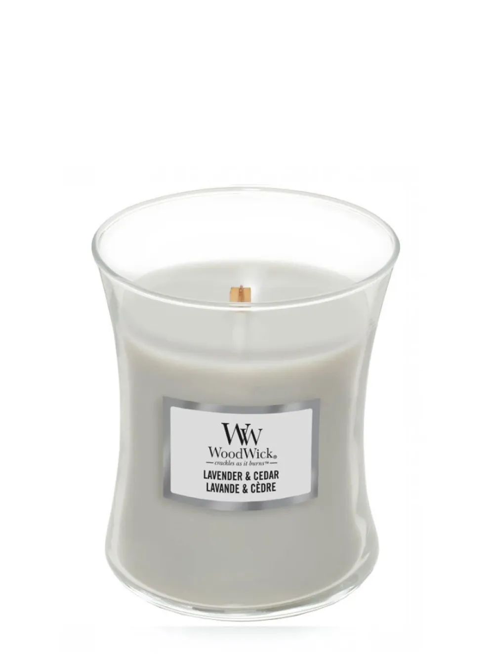 Lavender & Cedar duftlys med trævæge 275 g