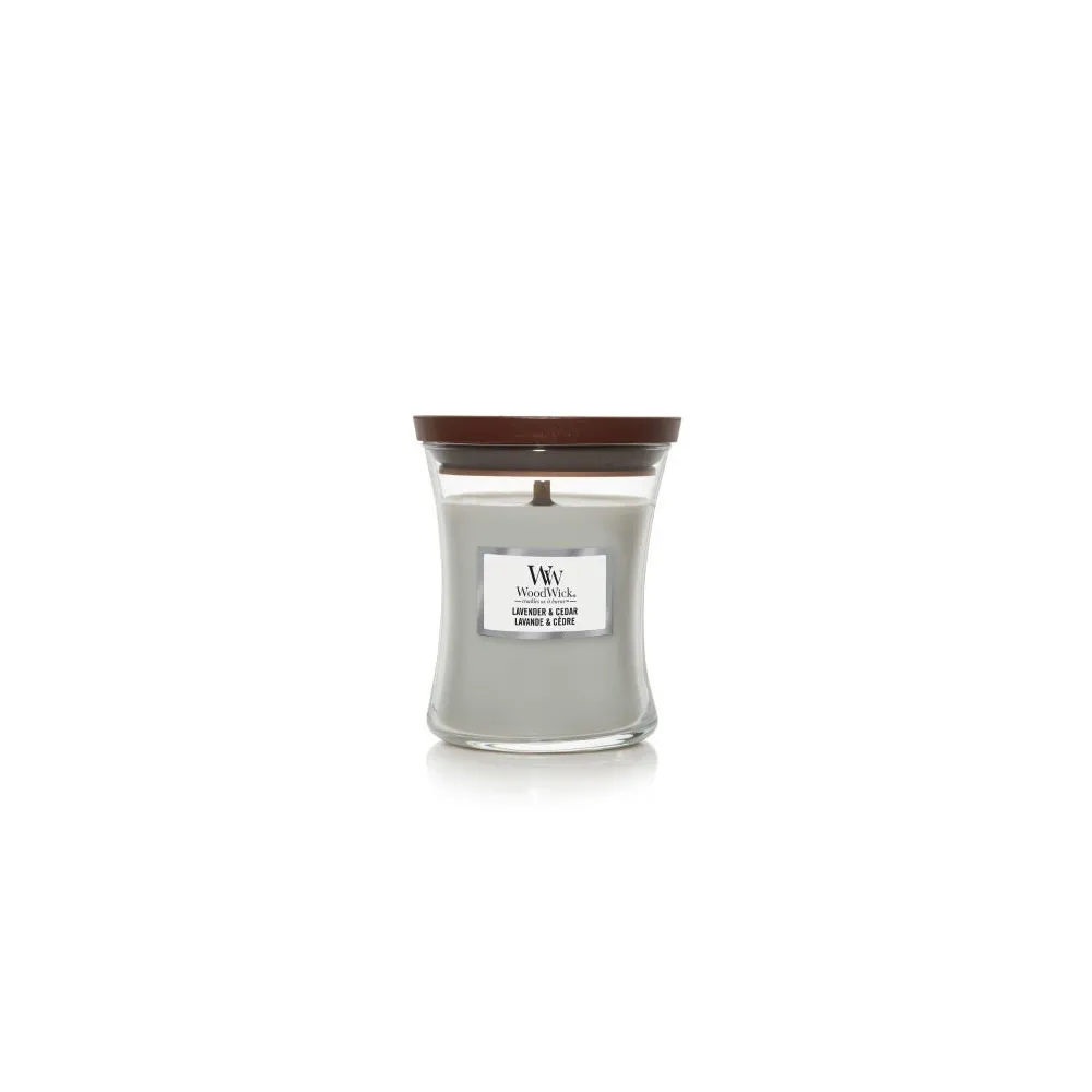 Lavender & Cedar duftlys med trævæge 275 g